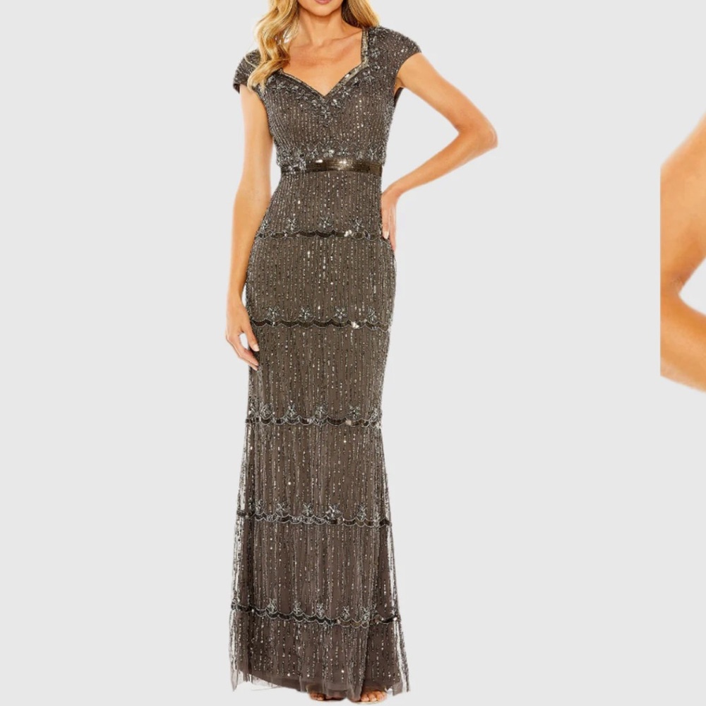 Elegant Sequin Evening Gown - Black